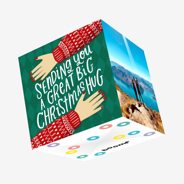 Christmas Hug Confetti-exploding Greetings Card