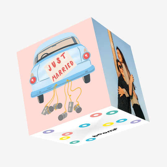 Just Married Confetti-exploding Greetings Card