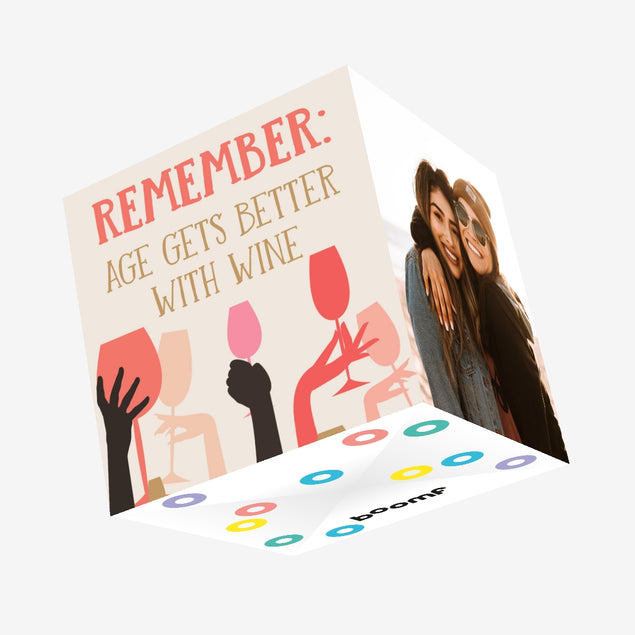 Remember: Age Gets Better With Wine Confetti-exploding Greetings Card
