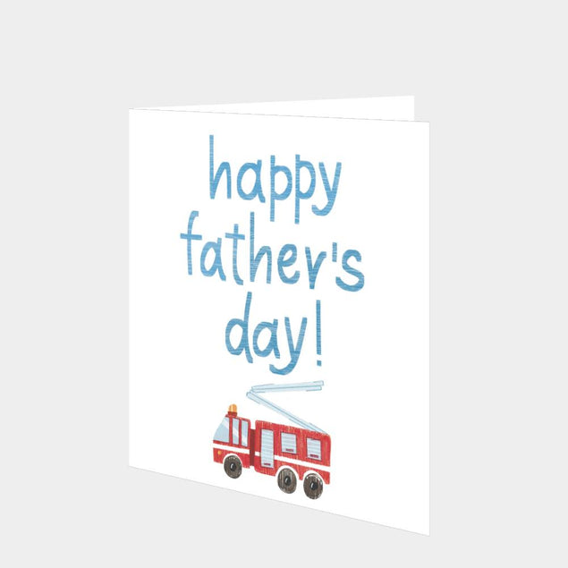 Father's Day Fire Truck Card