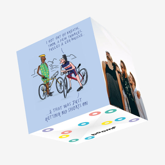 That was just getting my shorts on Confetti-exploding Greetings Card