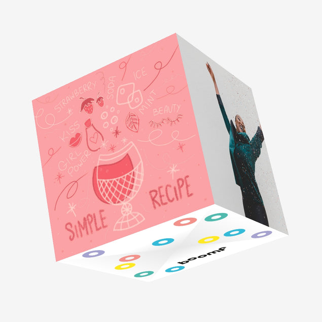Simple Recipe Girl Power Confetti-exploding Greetings Card