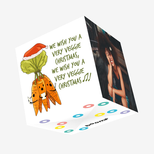 Carrots Veggie Christmas Confetti-exploding Greetings Card