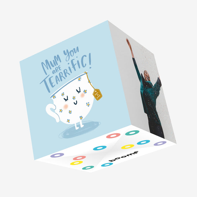 Mum Tearriffic Teacup Mother's Day Confetti-exploding Greetings Card