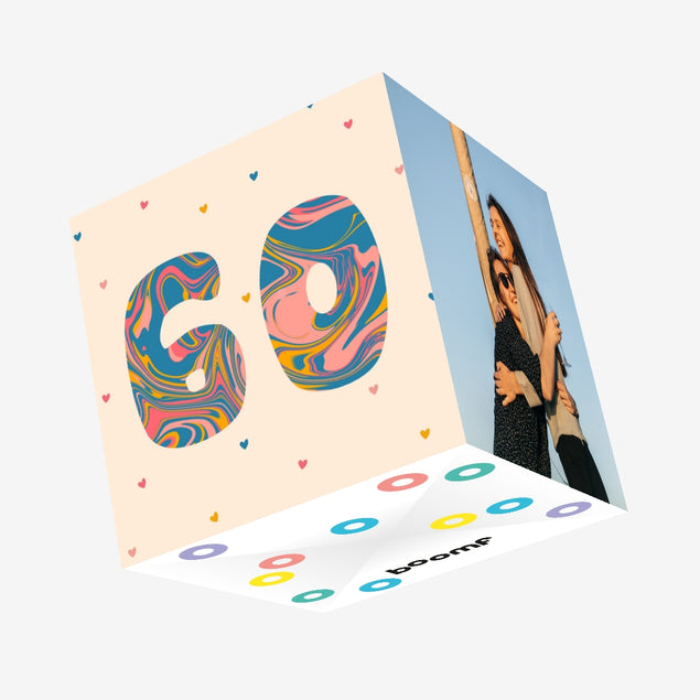 60 Swirls Confetti-exploding Greetings Card
