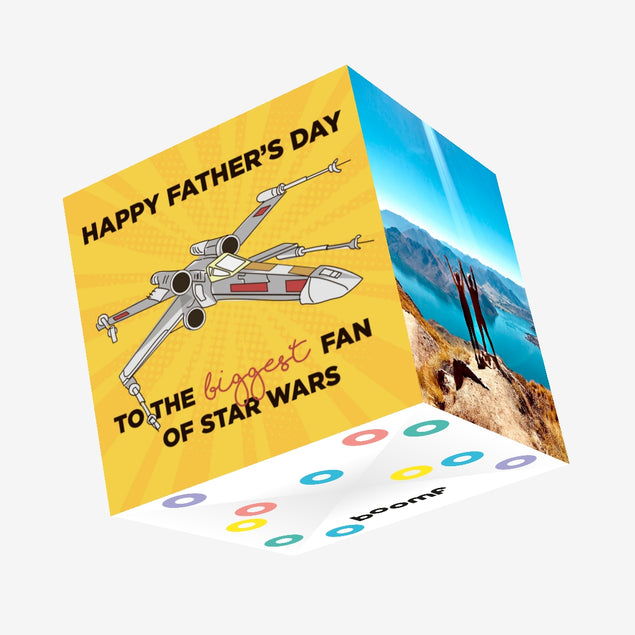Happy Father's Day Star Wars Fan Plane Confetti-exploding Greetings Card