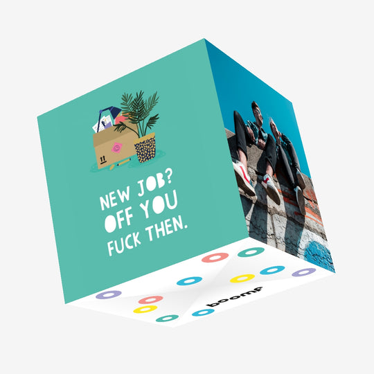 Job Off You Fuck Confetti-exploding Greetings Card