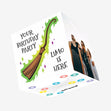 Broom Birthday Party Limo Confetti-exploding Greetings Card