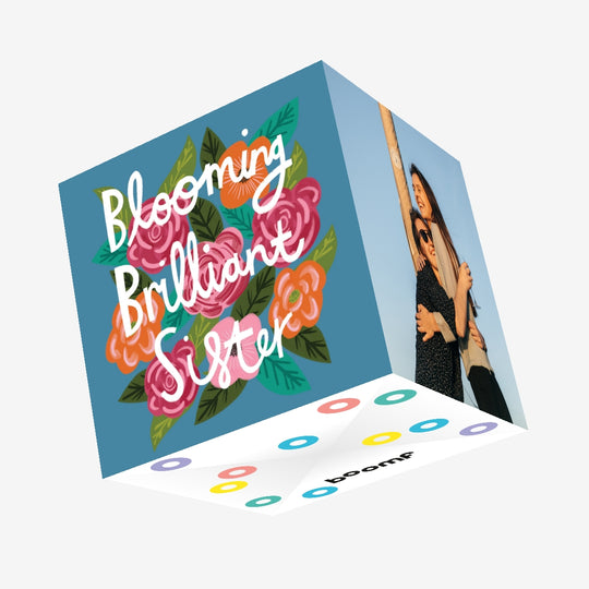 Blooming Brilliant Sister Confetti-exploding Greetings Card