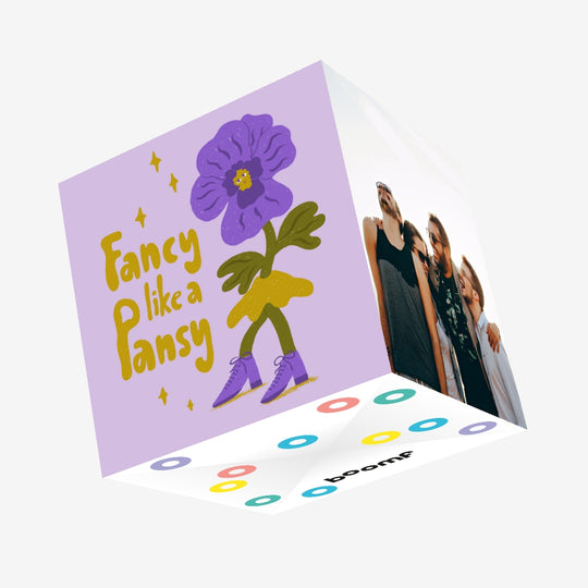 Fancy Like A Pansy Confetti-exploding Greetings Card