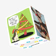 Merry Christmas Cute Little Beagle Confetti-exploding Greetings Card