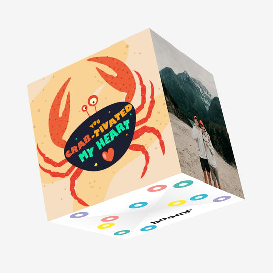 You Crab-Tivated My Heart Valentine's Day Confetti-exploding Greetings Card