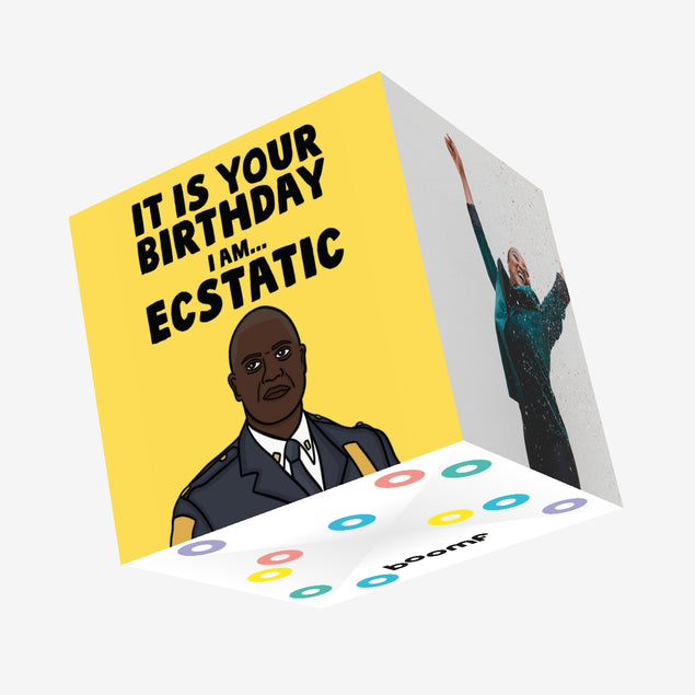 Brooklyn 99 Ecstatic Confetti-exploding Greetings Card