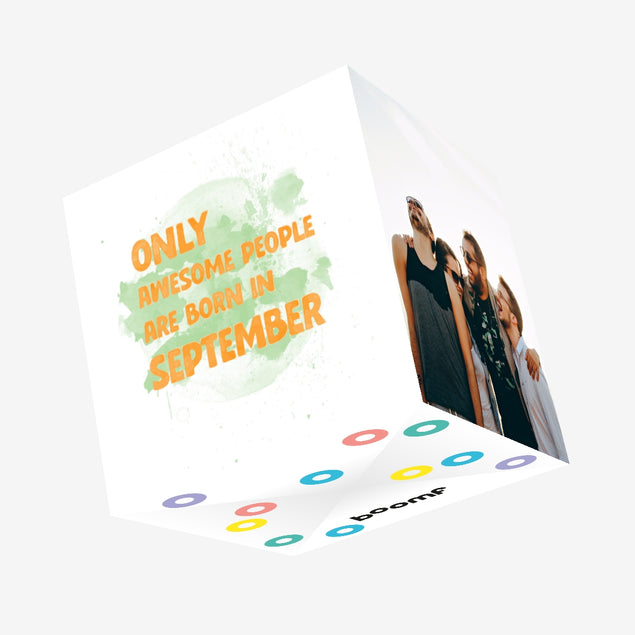 Awesome People Are Born In September Confetti-exploding Greetings Card