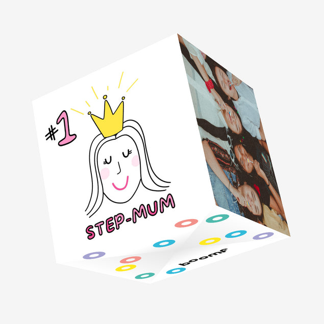 #1 Step-Mum 3D Cube Card