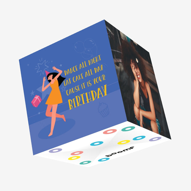 Dance All Night Happy Birthday Confetti-exploding Greetings Card