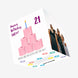 Special Cake Happy 21st Birthday Sister Confetti-exploding Greetings Card