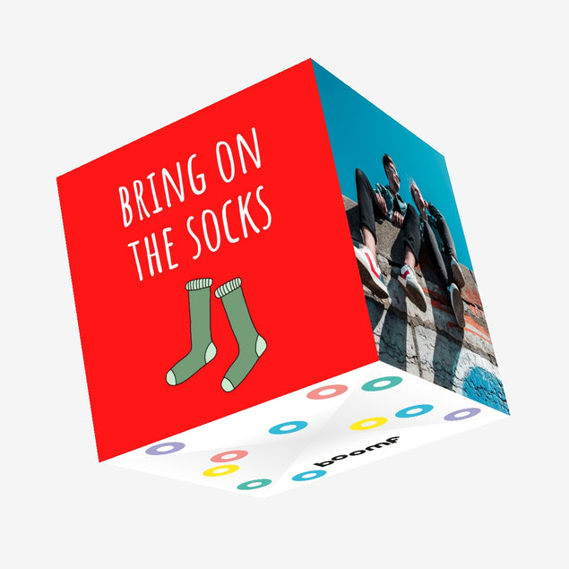 Bring On The Socks Christmas Confetti-exploding Greetings Card