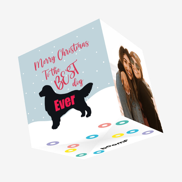Merry Christmas To The Best Dog Ever Labrador Confetti-exploding Greetings Card
