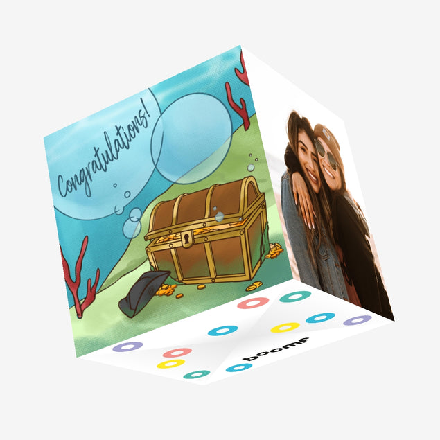 Congratulations Pirate's Treasure Chest Confettiexploding Greetings C