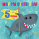 5th Birthday Cute Shark Card