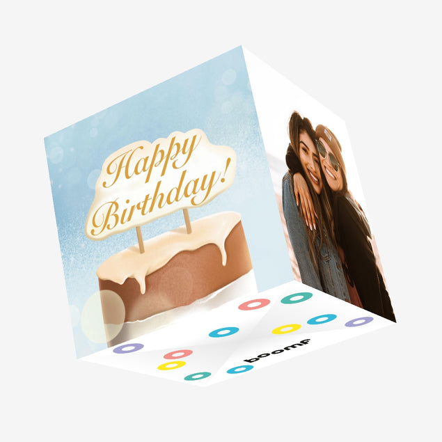 Happy Birthday Cake Confetti-exploding Greetings Card