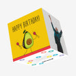 Mexican Avocado Birthday Confetti-exploding Greetings Card