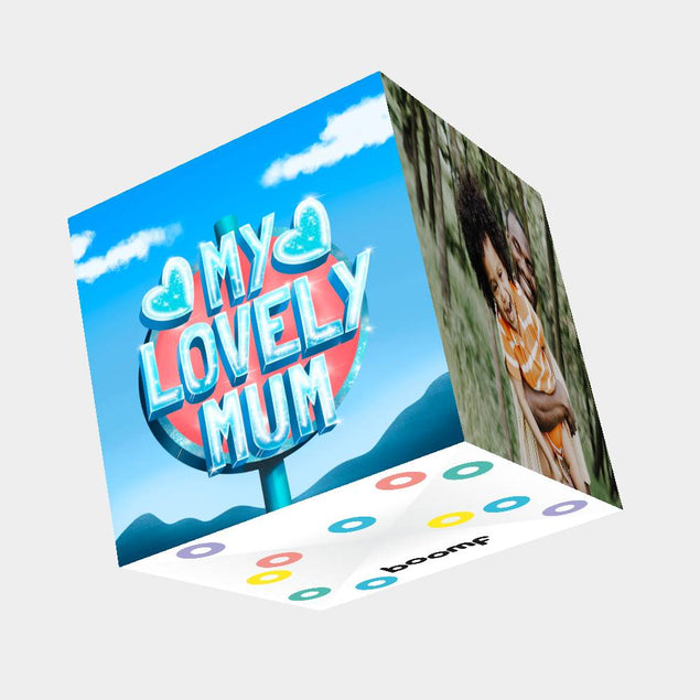 My Lovely Mum Bomb 3D Cube Card