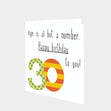 Happy 30th Birthday To You Card