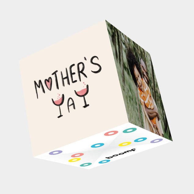 Mother's Yay Bomb 3D Cube Card