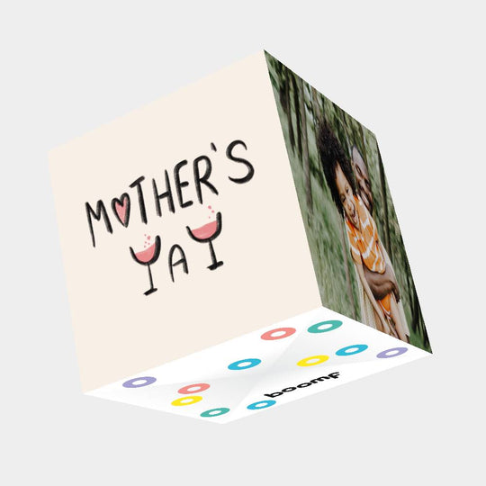 Mother's Yay Bomb 3D Cube Card