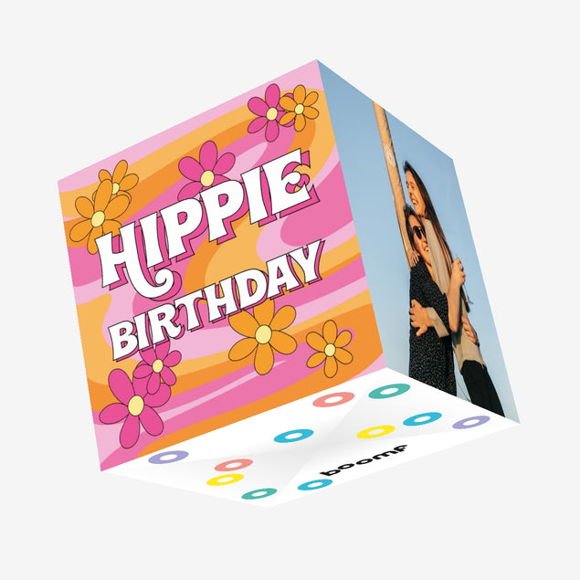 Hippie Birthday Confetti-exploding Greetings Card