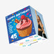 Happy 45th Birthday Cupcake Confetti-exploding Greetings Card