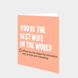 You're The Best Wife In The World Card
