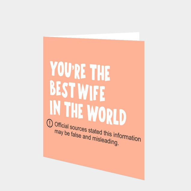 You're The Best Wife In The World Card