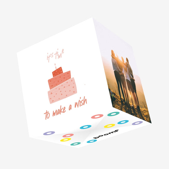 Birthday Cake Confetti-exploding Greetings Card