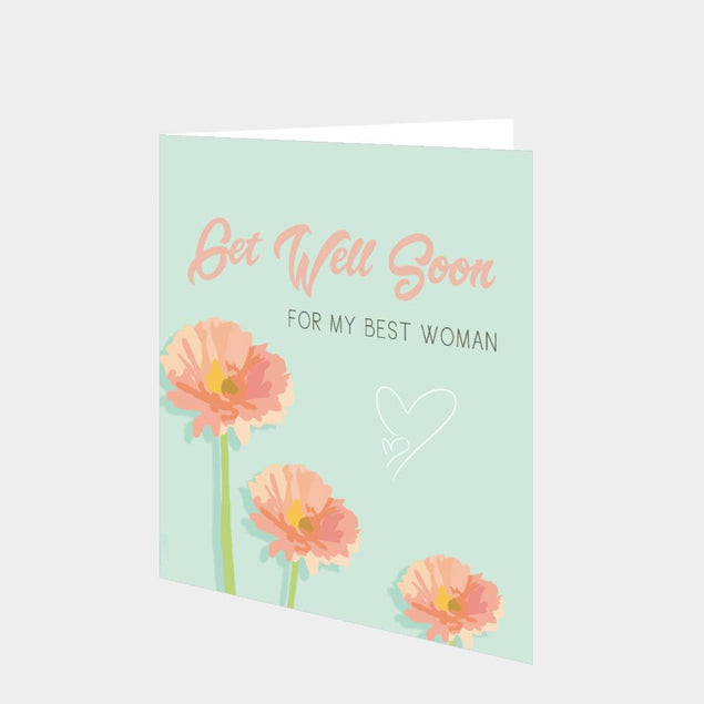 Get Well For My Best Woman Card