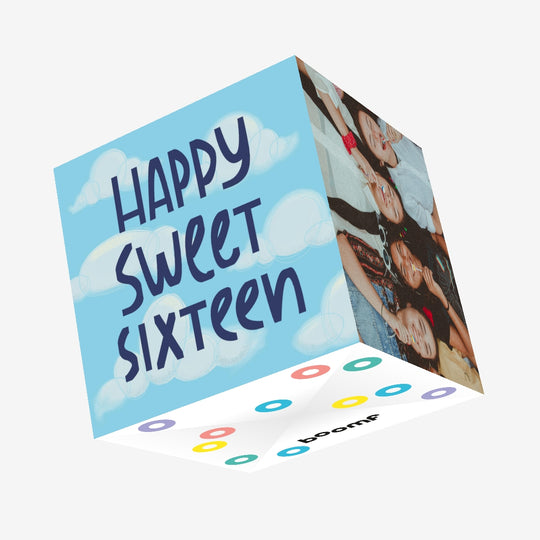 Happy Sweet Sixteen Confetti-exploding Greetings Card