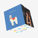 Cute Alpaca On The Blue Background Congratulations Confetti-exploding Greetings Card