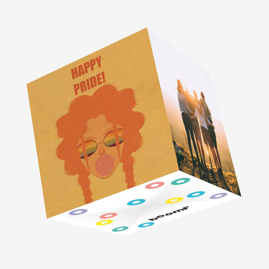 Happy Pride! Bubblegum Confetti-exploding Greetings Card