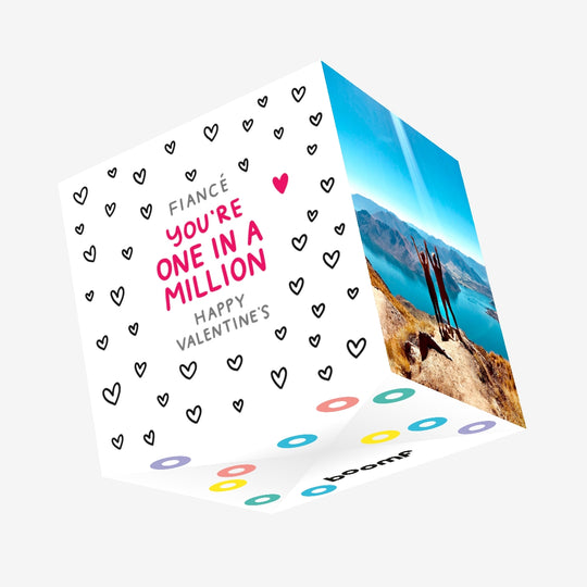 Fiance You're One In A Million Valentine's Day Confetti-exploding Greetings Card