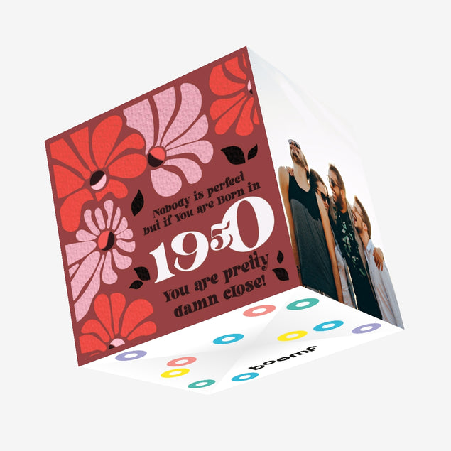 Happy Birthday Baby Boomer 1950 Confetti-exploding Greetings Card