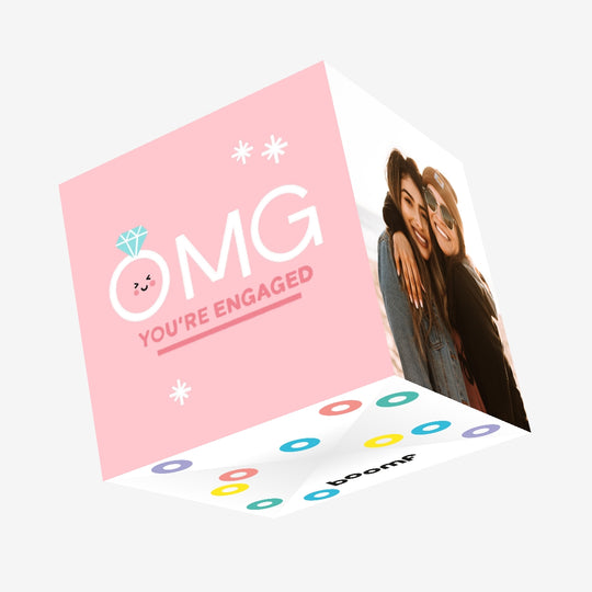 OMG You're Engaged Confetti-exploding Greetings Card