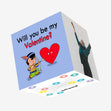 Indian Will You Be My Valentine Confetti-exploding Greetings Card