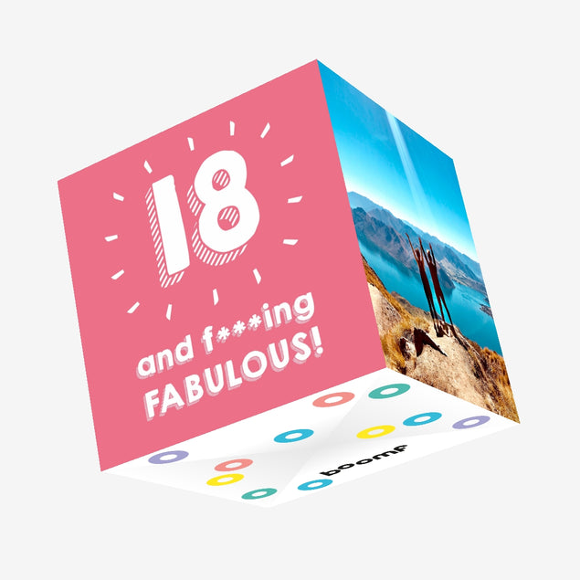 18 and Fabulous Confetti-exploding Greetings Card