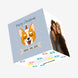 Merry Christmas Smiling Corgi Confetti-exploding Greetings Card