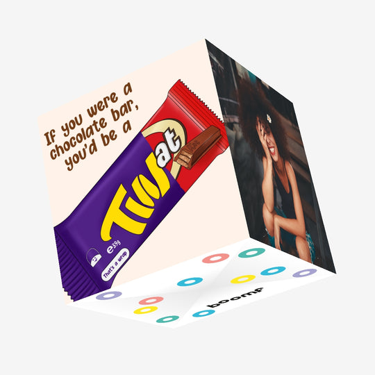 Twat Chocolate Bar Confetti-exploding Greetings Card