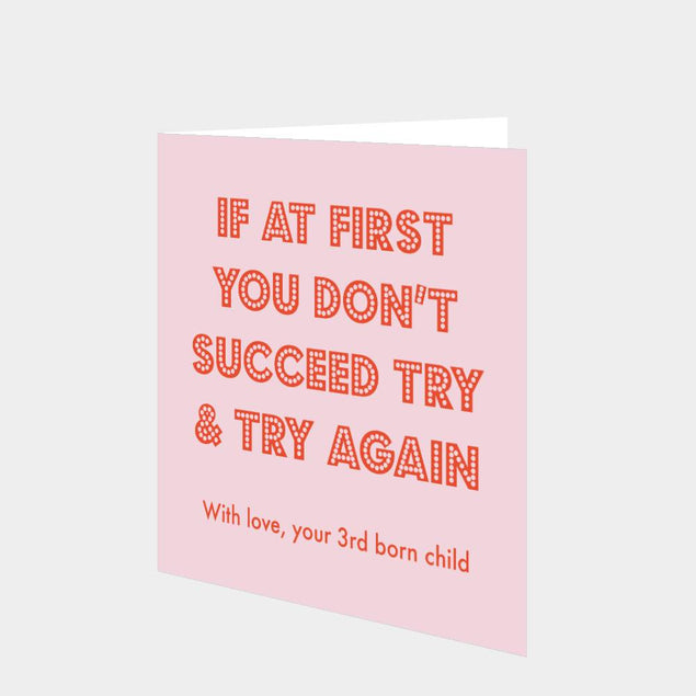 3rd Born Child - Pink Card