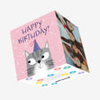 Tabby Cat Birthday Confetti-exploding Greetings Card