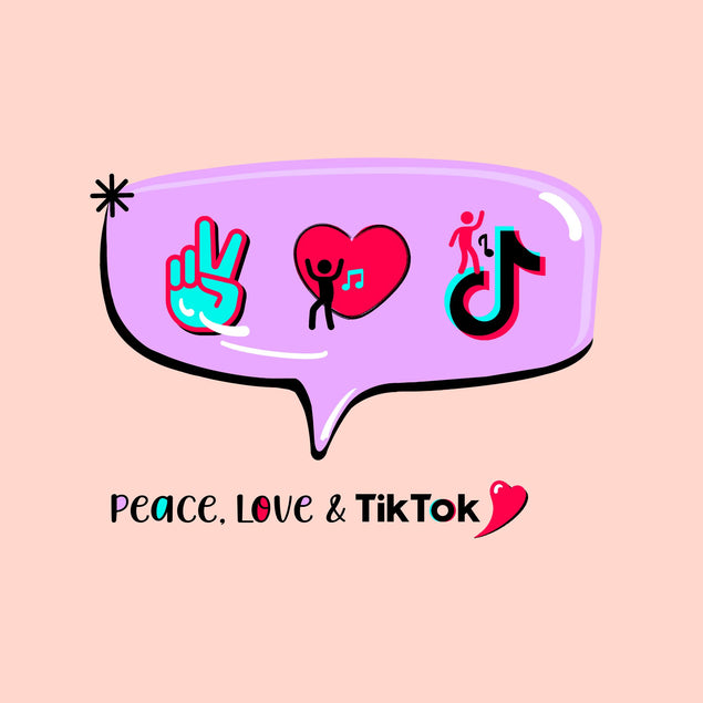 Peace Love Tik Tok Card